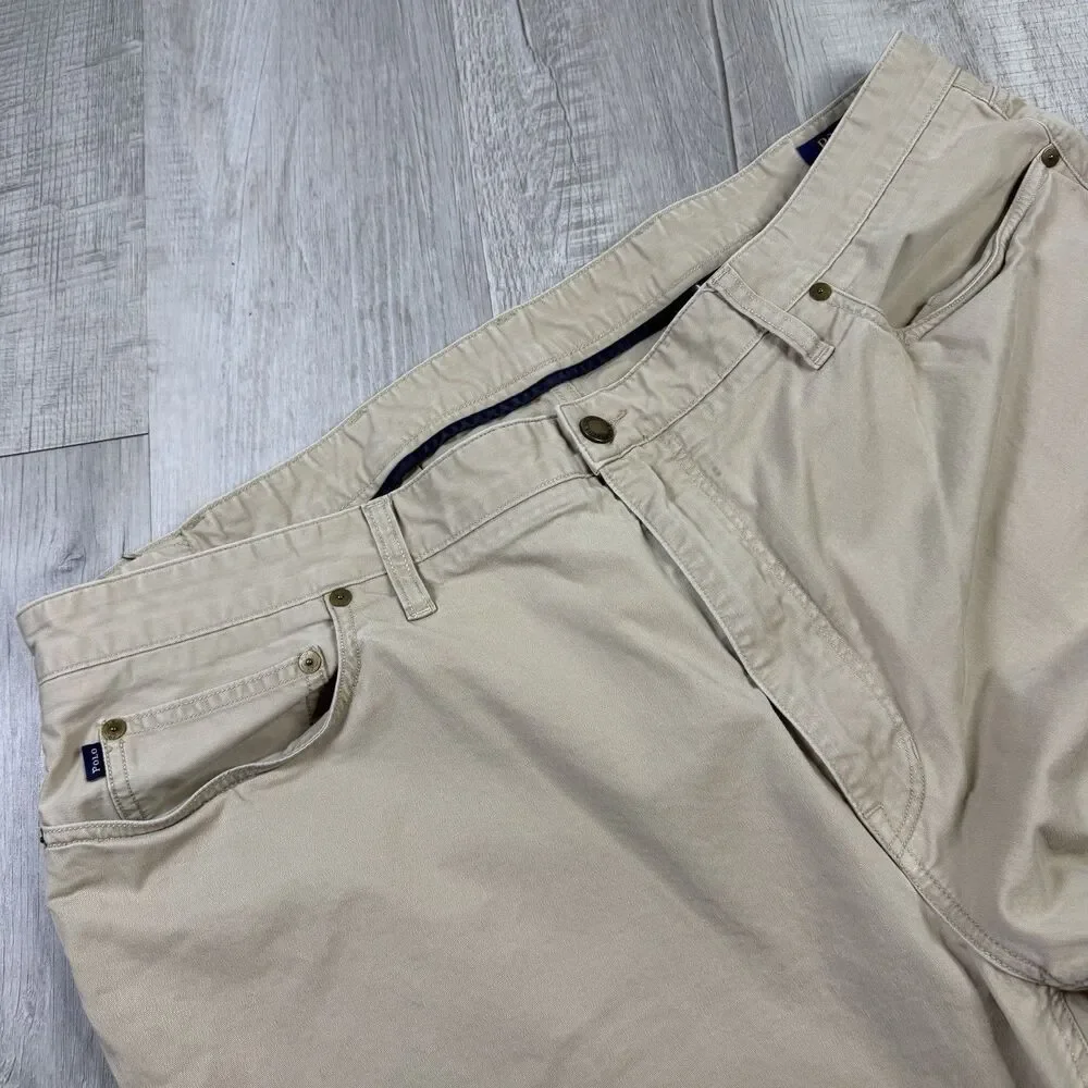 Polo Ralph Lauren Tan Chino Pants 44B x 30 Western RRL Jean Style Preppy X
